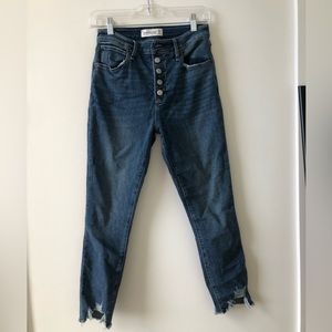 Abercrombie high rise super skinny ankle jeans. Size 26, short.